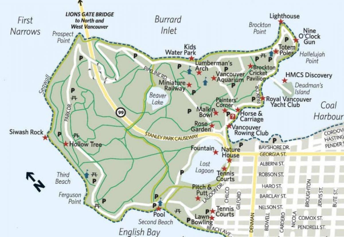 Map of lumberman arch stanley park