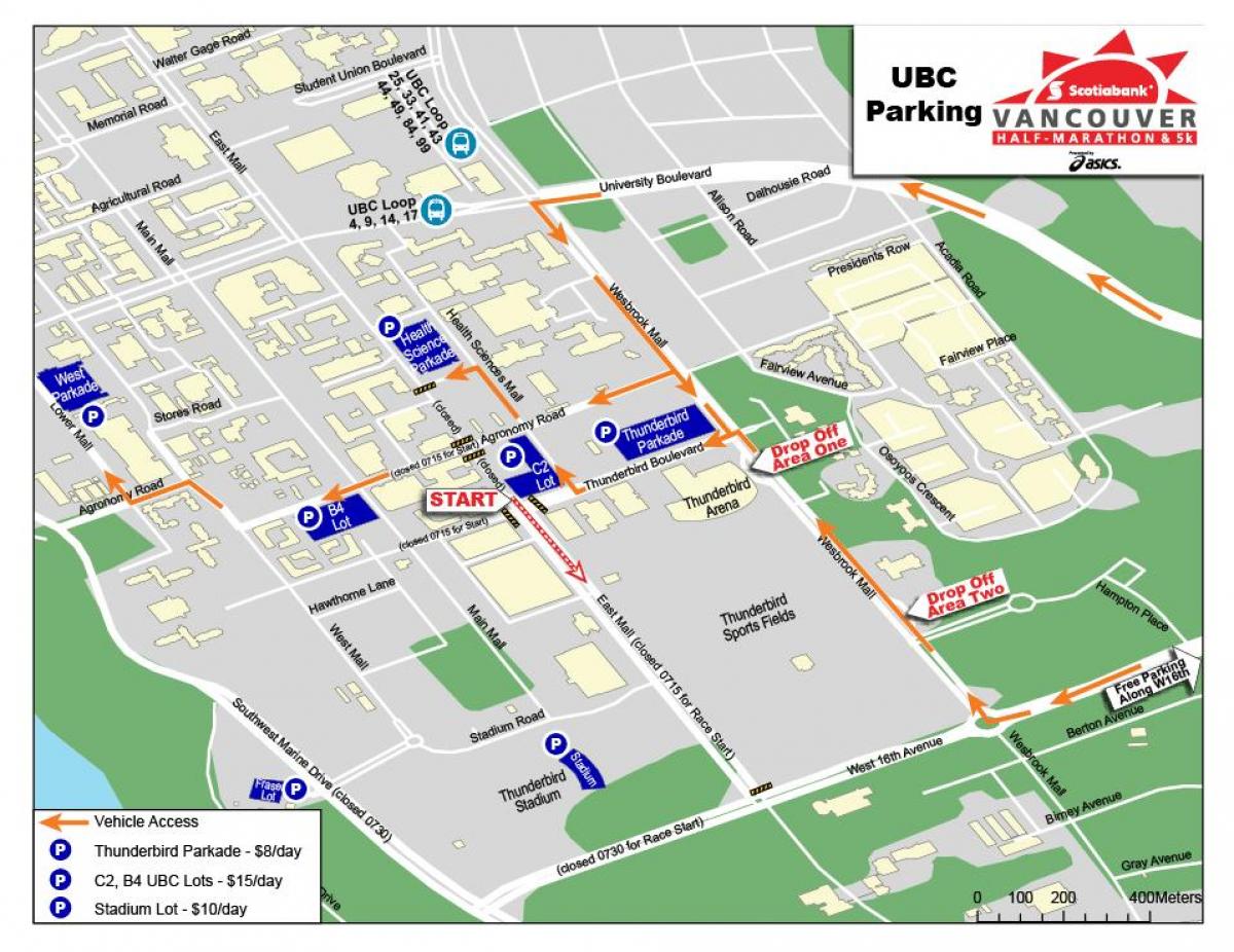 Map of ubc parking