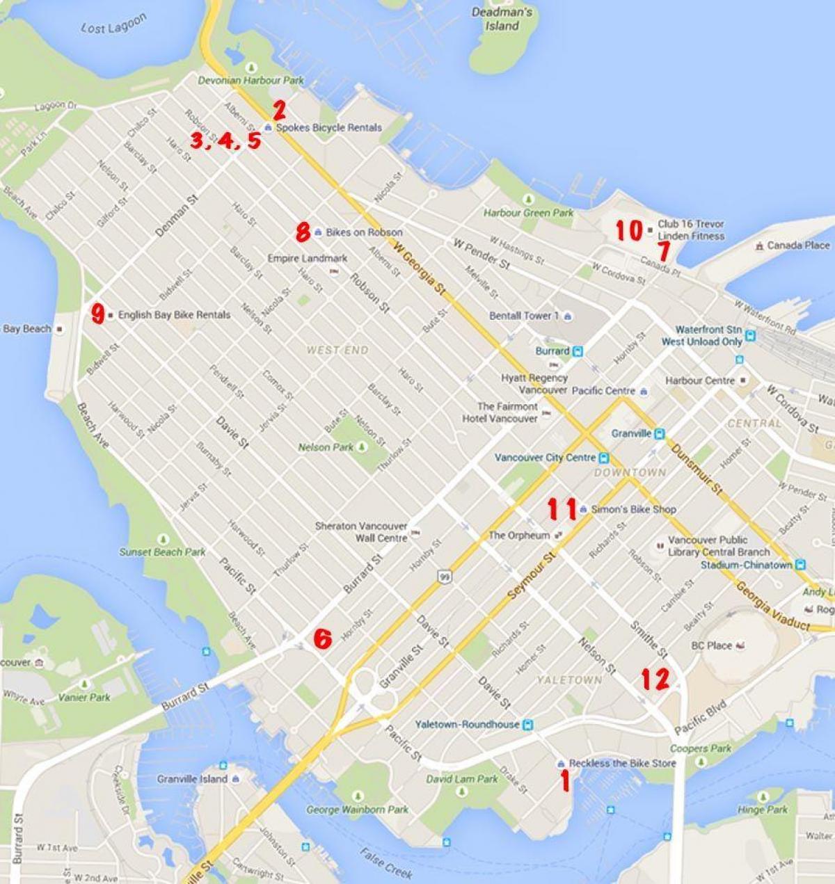 vancouver bicycle map