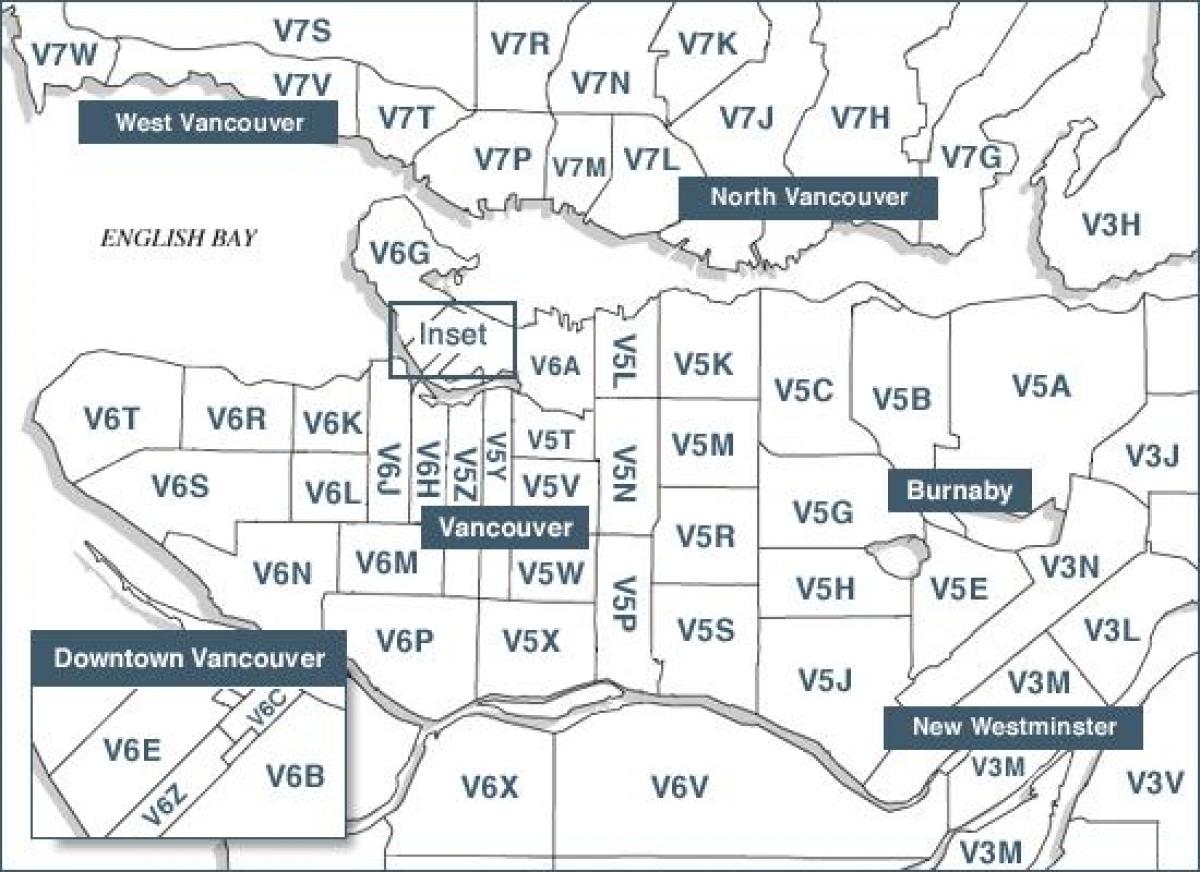 vancouver island postal codes map