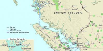 Ferries vancouver to vancouver island map