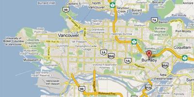 Burnaby Vancouver Map 