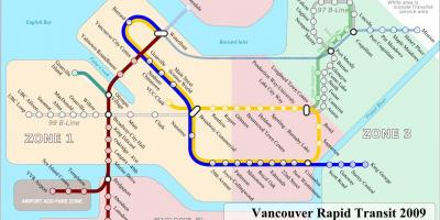 Vancouver skytrain zone map