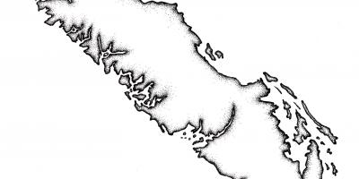 Map of vancouver island outline