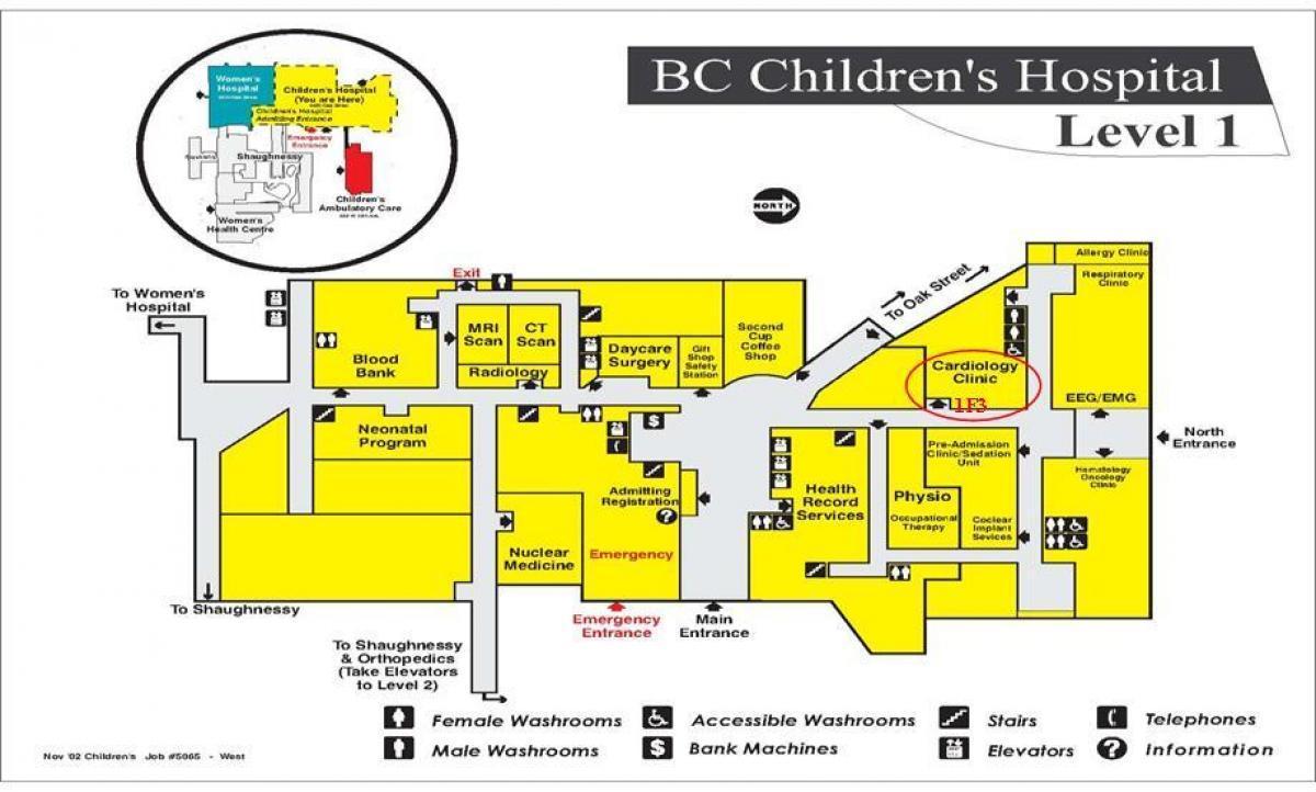 map of bc children's hospital