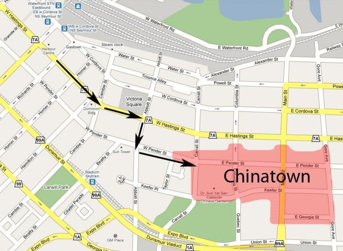 Map of chinatown vancouver
