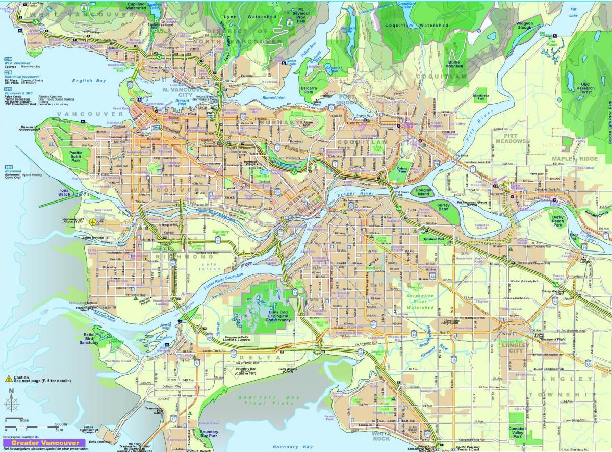 Map of great vancouver