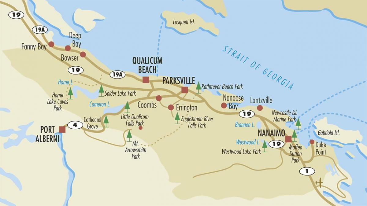 map of parksville vancouver island