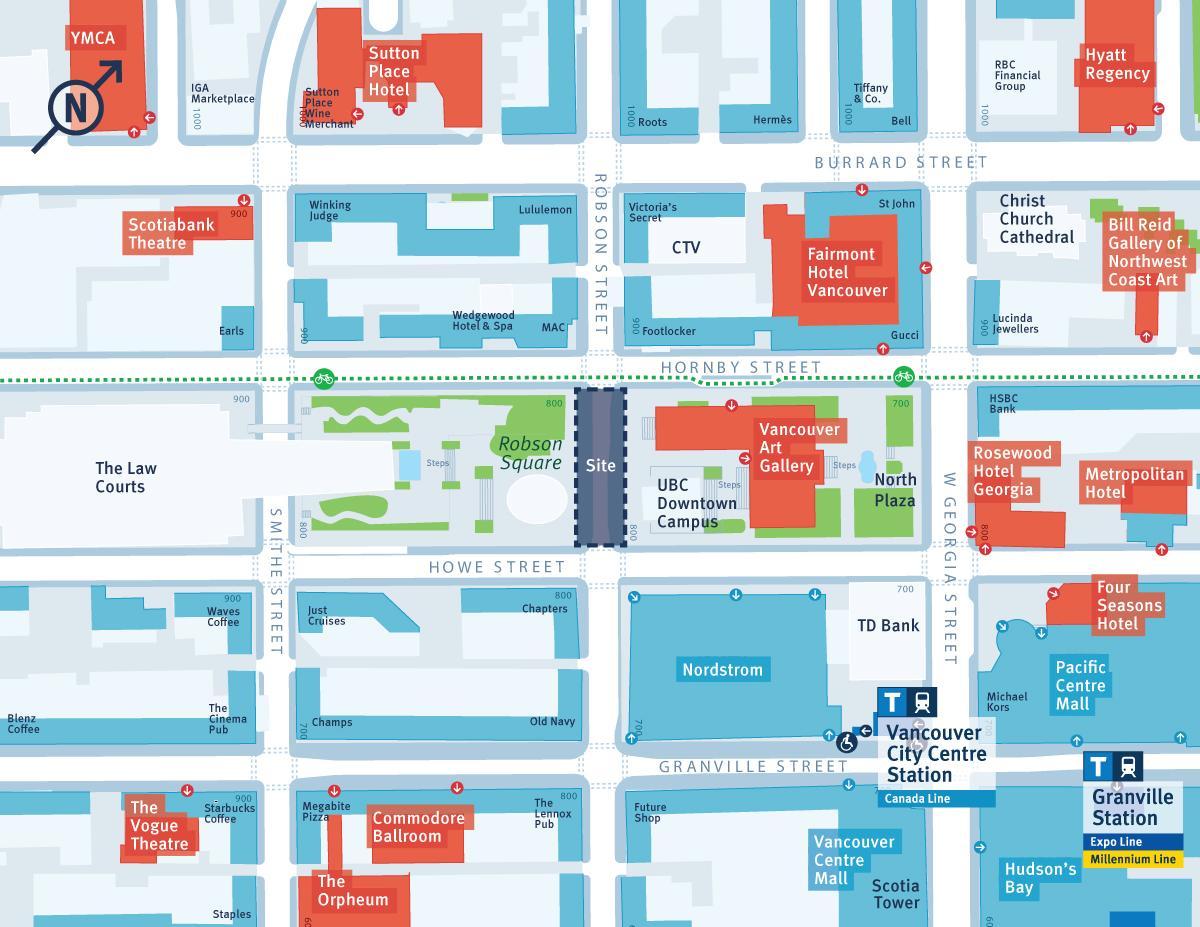 map of robson street vancouver