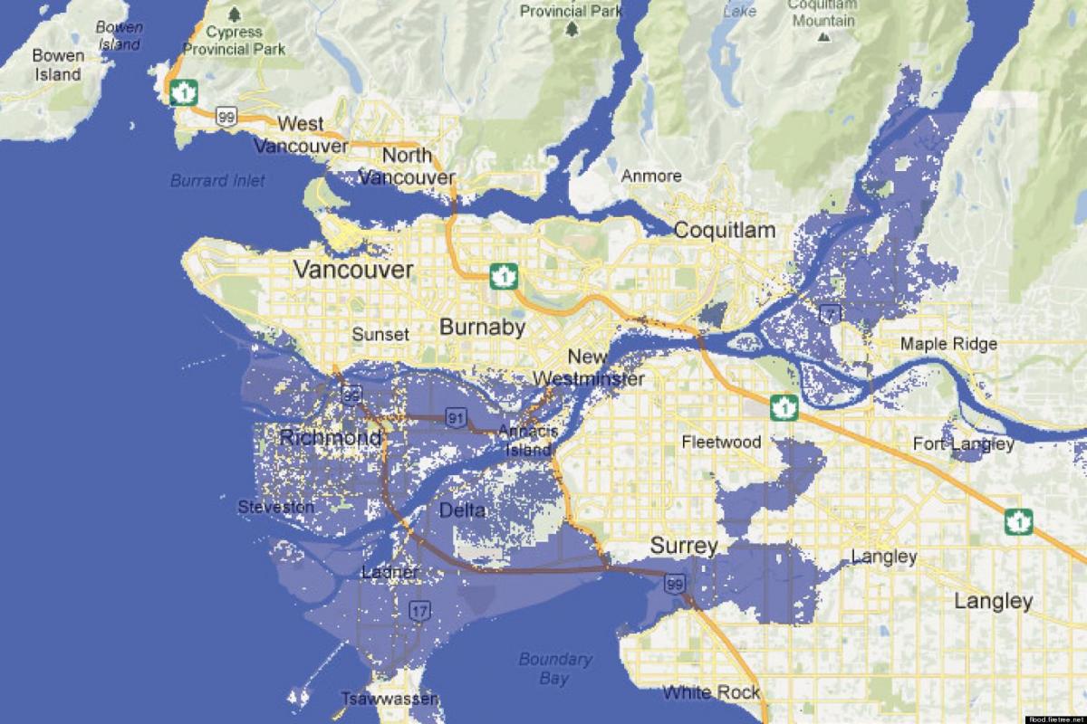 Map of vancouver flood
