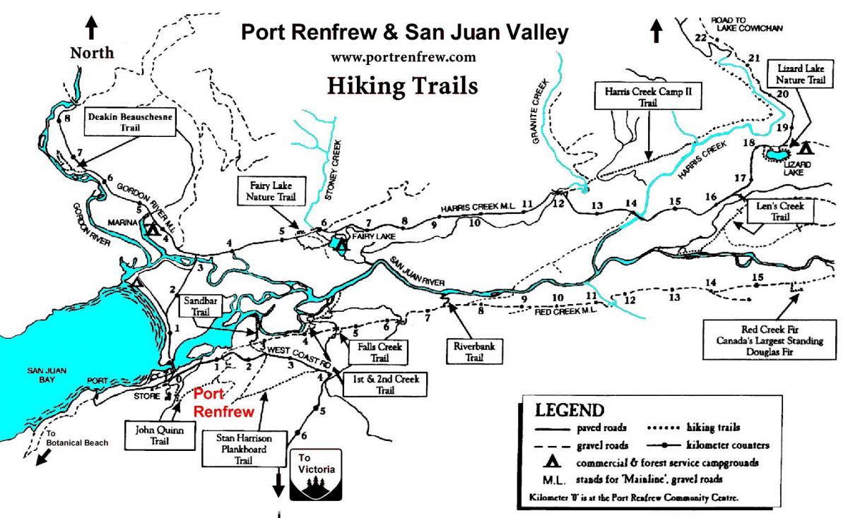 vancouver island hiking trails map