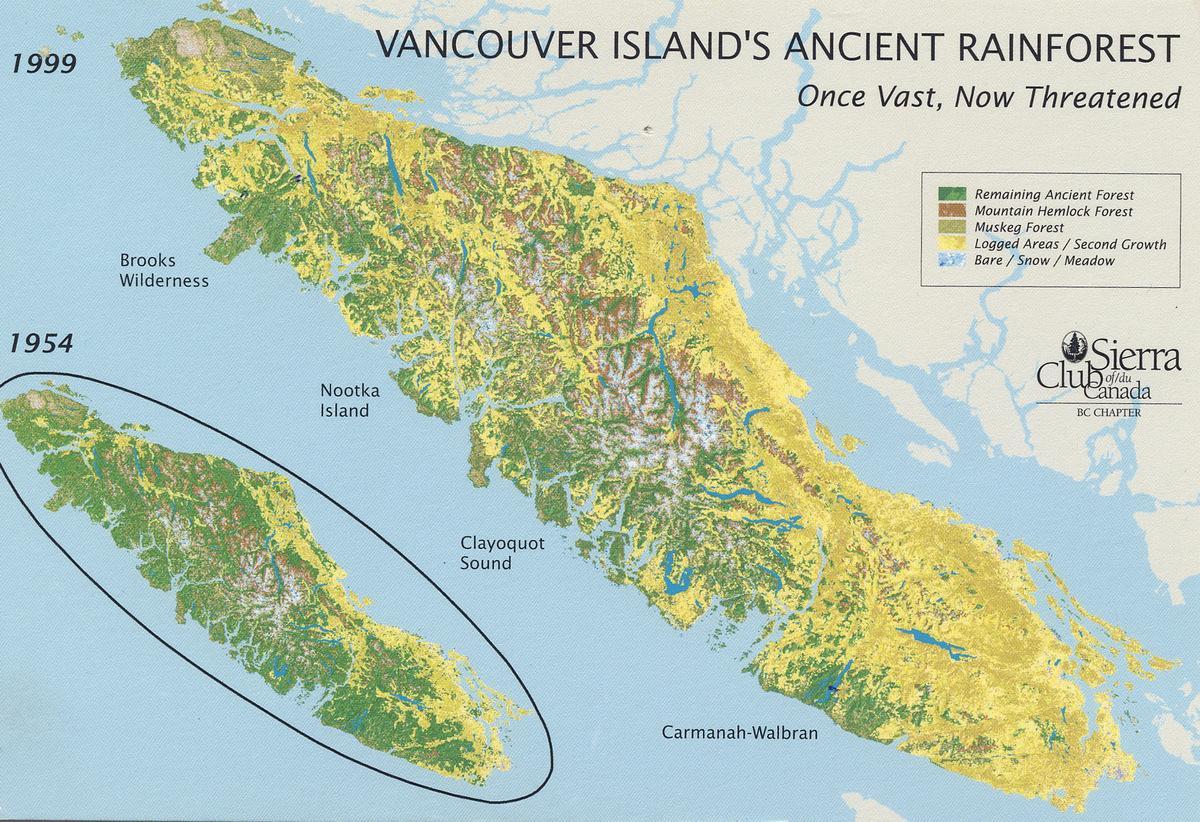 rainforest vancouver island map