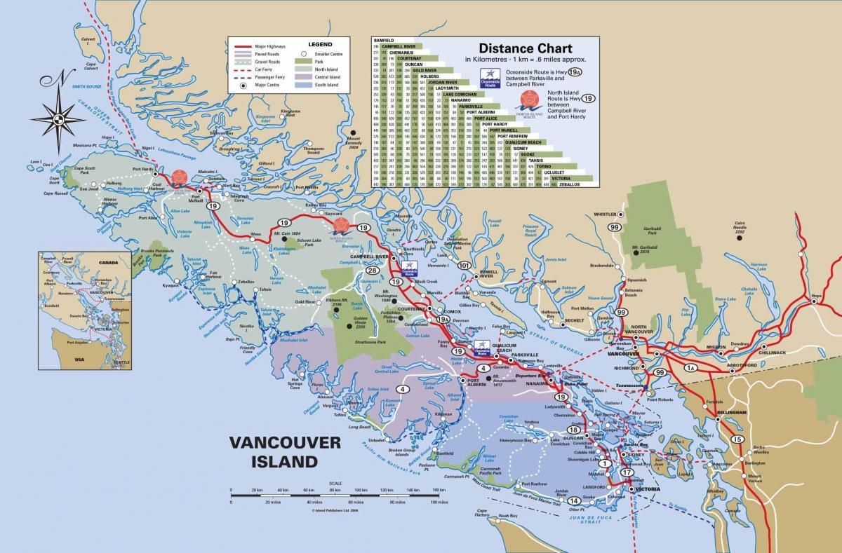 vancouver island highway map