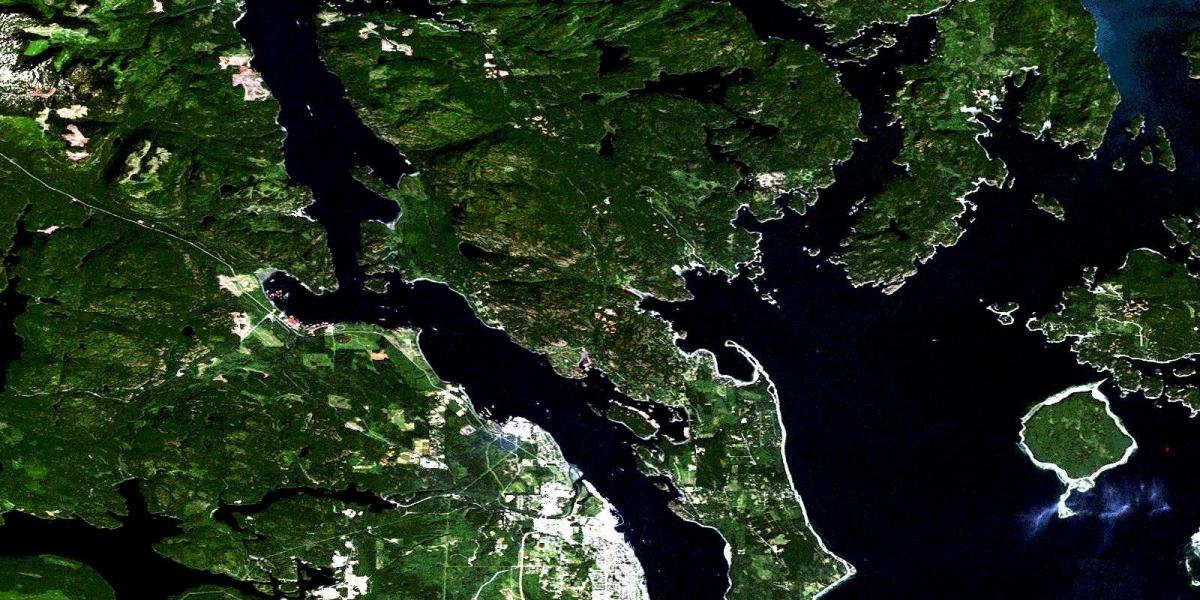 Map of vancouver island satellite