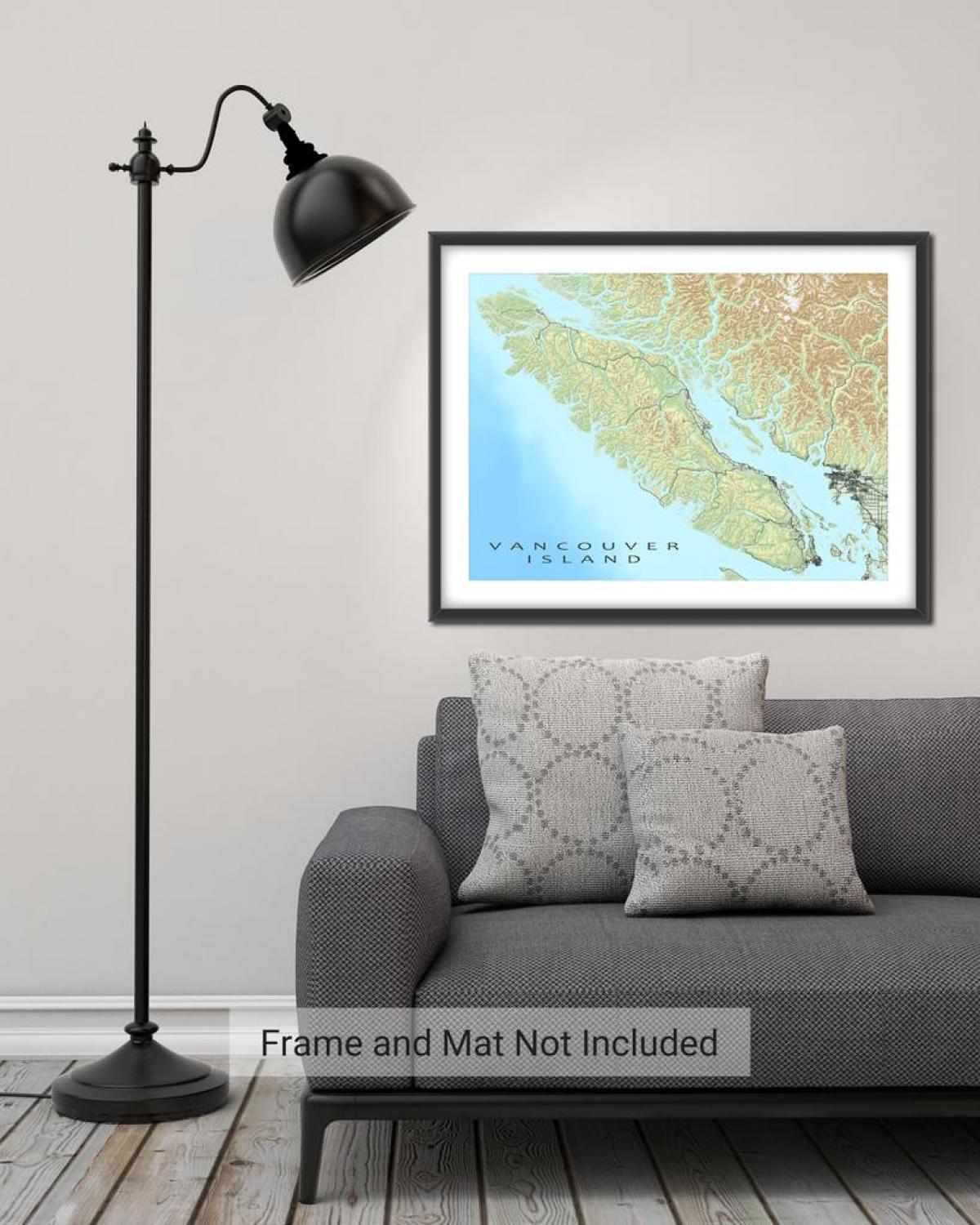 Map of vancouver island wall
