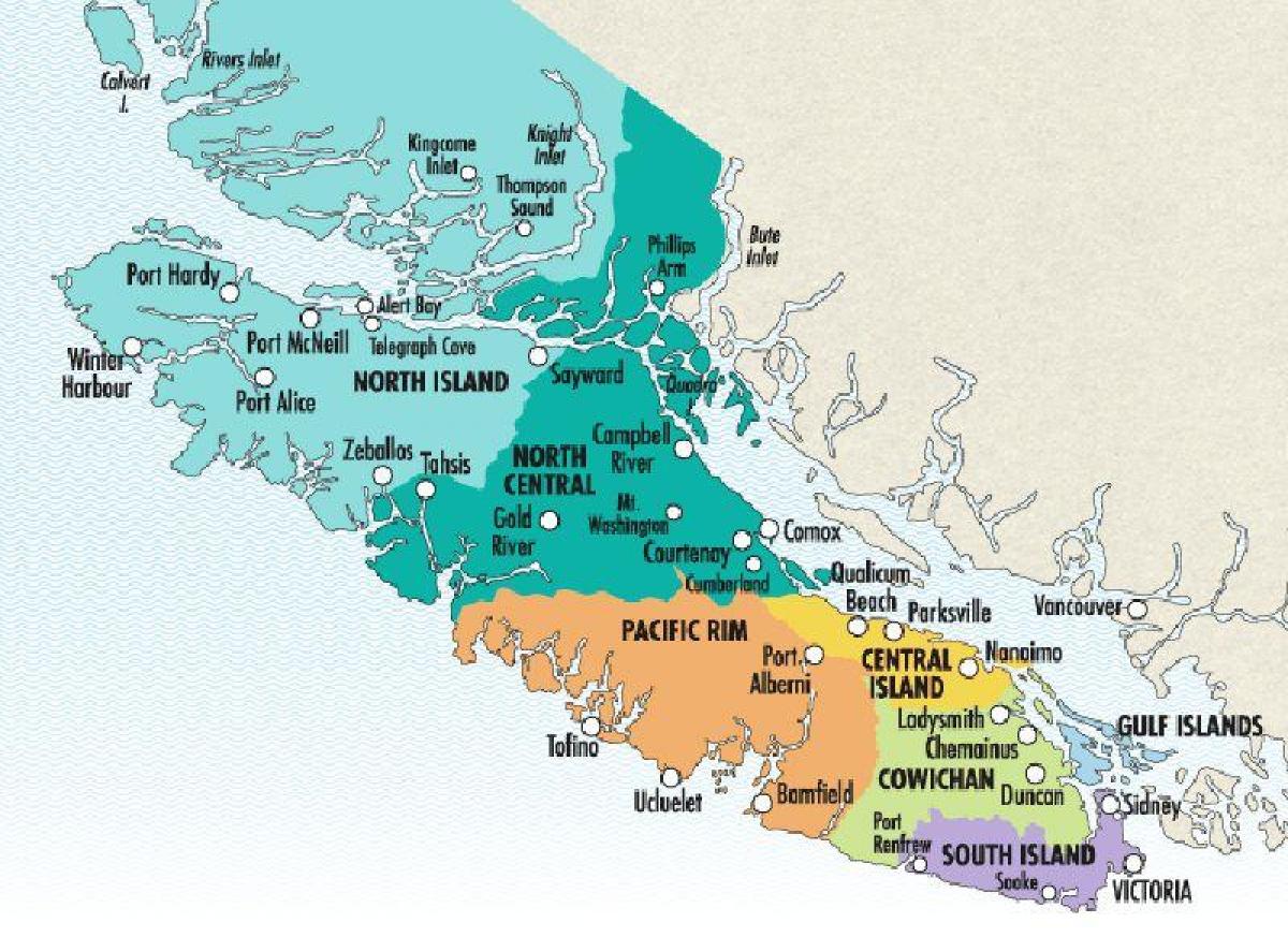 Map of vancouver island wineries