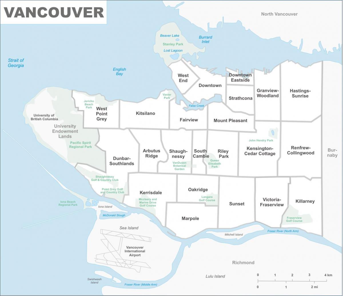 vancouver bc neighborhood map