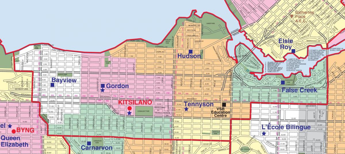vancouver school district boundary map