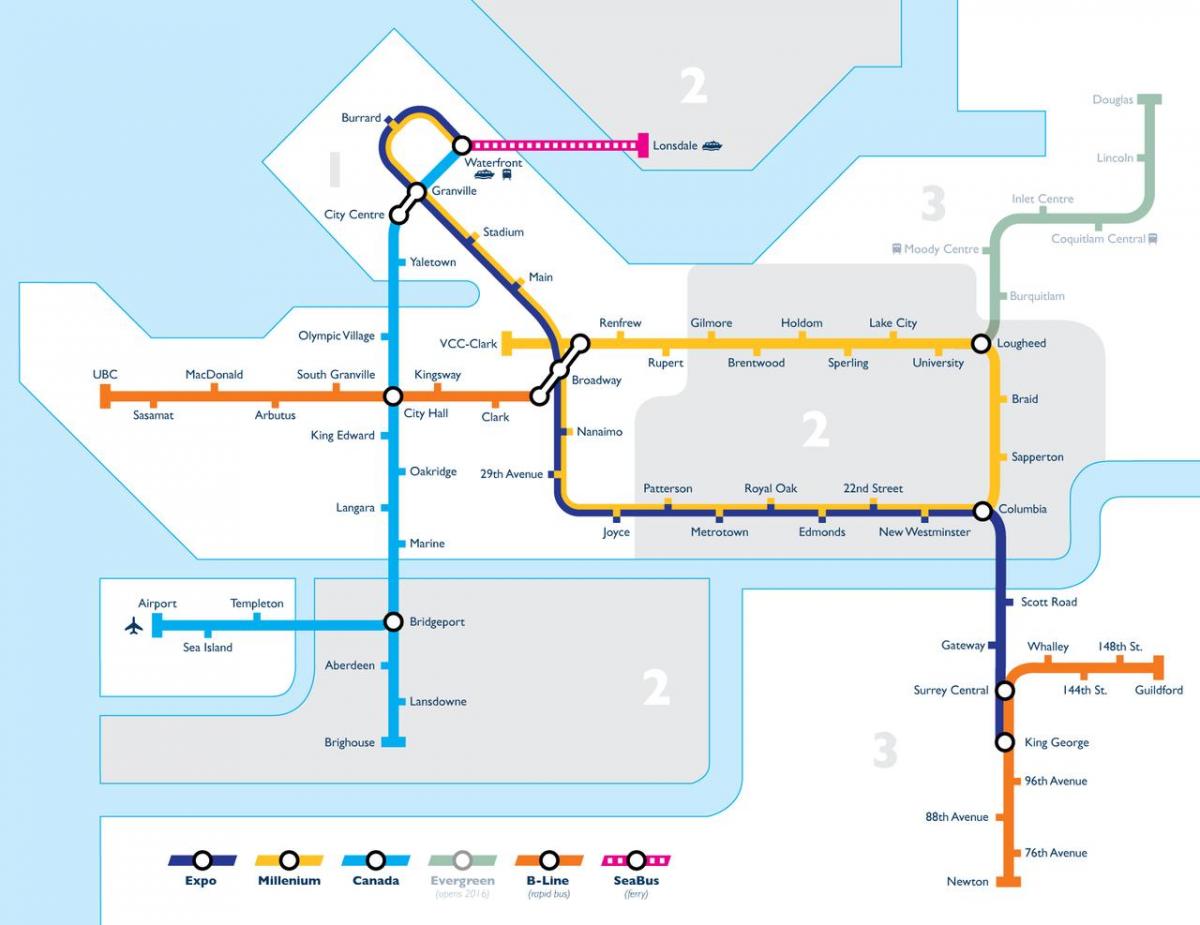 Map of vancouver transit zone