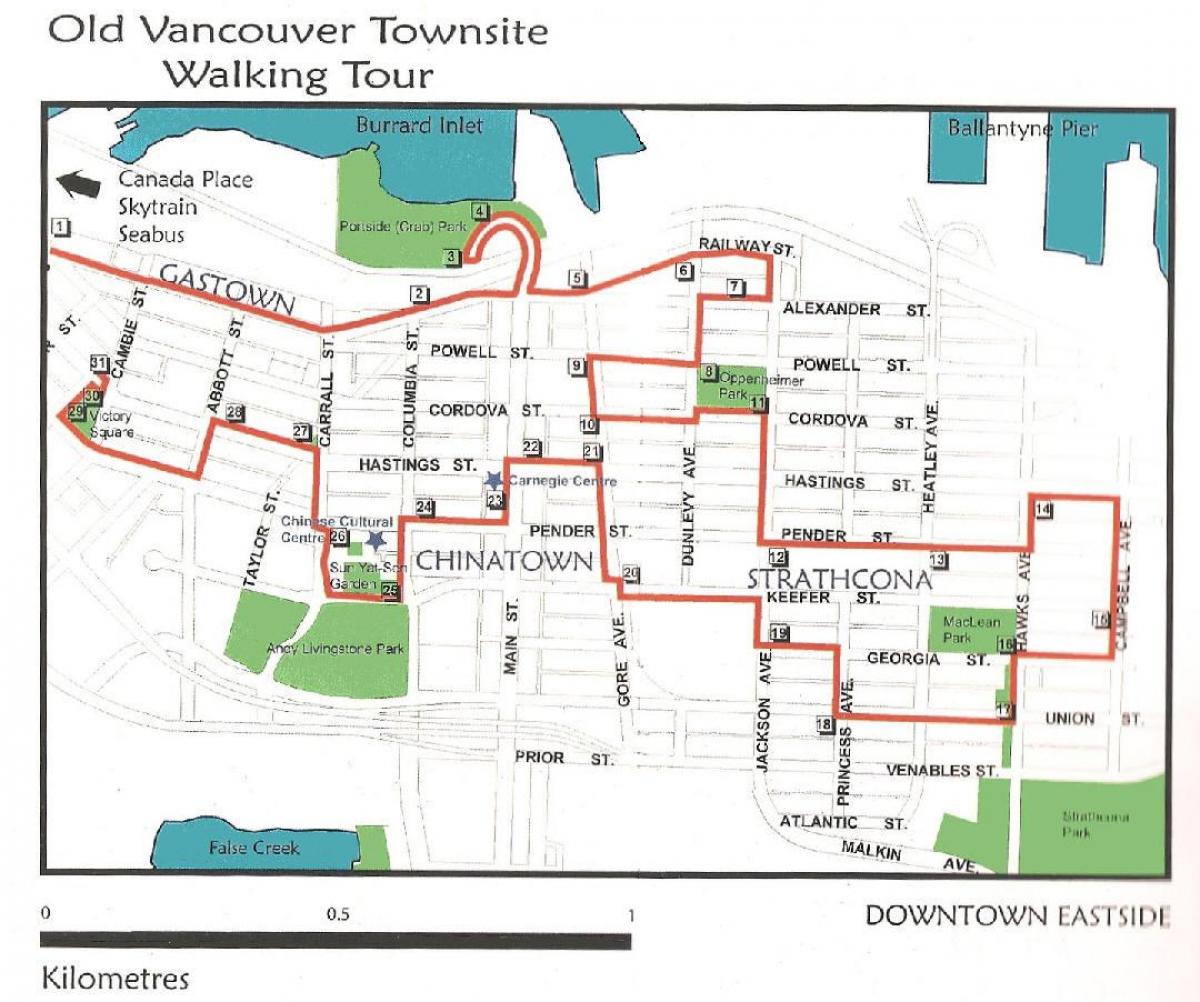 vancouver walking tour map