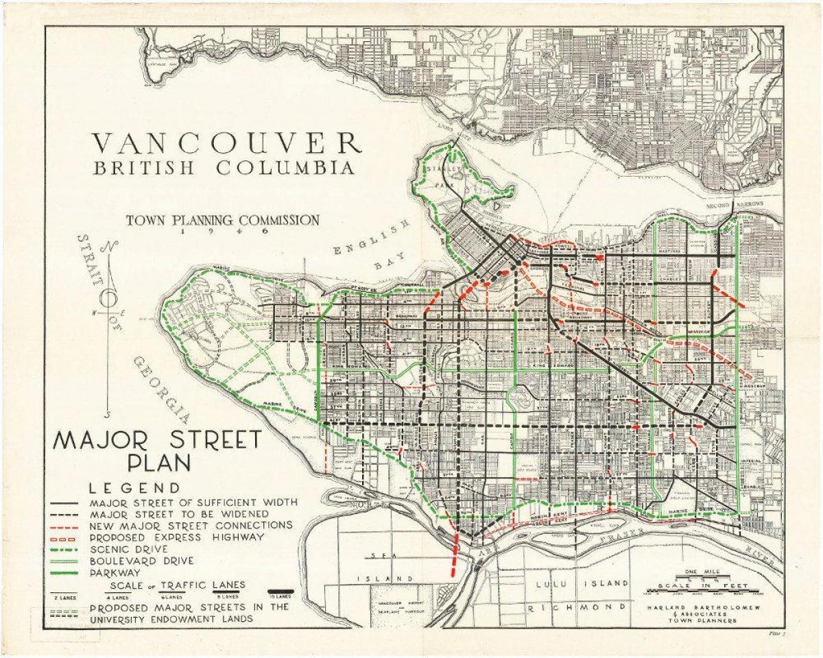 Map of vintage vancouver