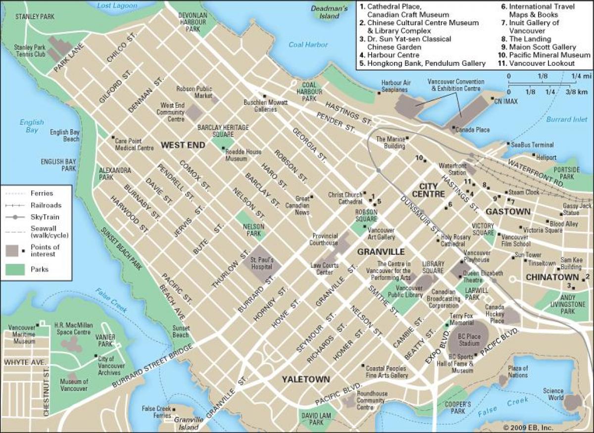 map of west end vancouver bc