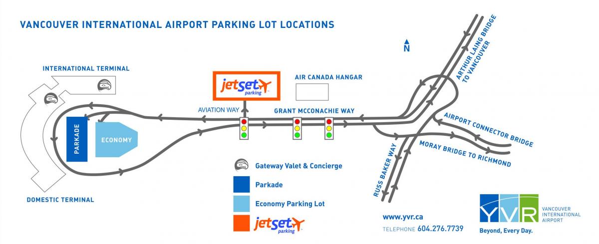 vancouver airport parking map