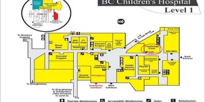 Map of bc children's hospital
