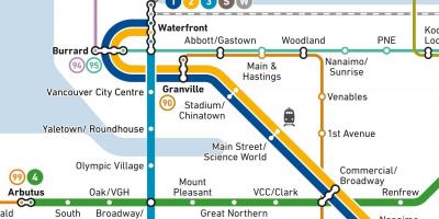 Map of burrard station