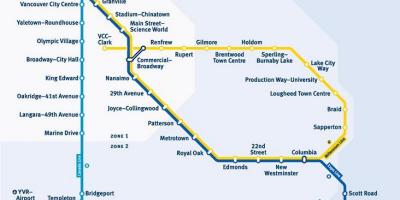 Skytrain line map