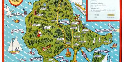 Map of stanley park totem pole
