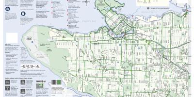 Vancouver bike lane map