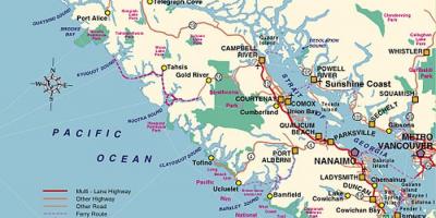 Camping vancouver island map