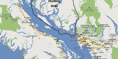 Map of vancouver island hunting