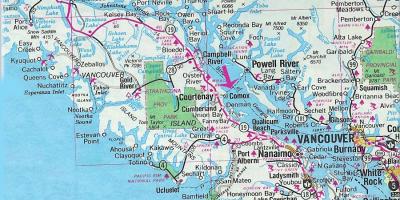 Map of vancouver island lakes