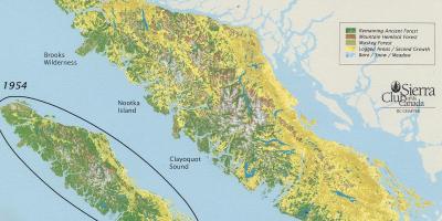 Rainforest vancouver island map