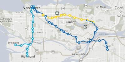 Skytrain vancouver map routes